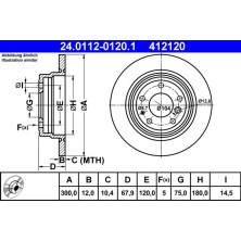 ATE | Bremsscheibe | 24.0112-0120.1