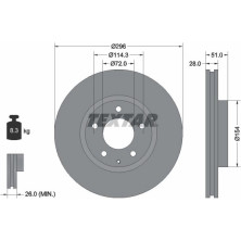 Textar | Bremsscheibe | 92148100