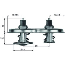 Mahle | Thermostat, Kühlmittel | TX 33 83D