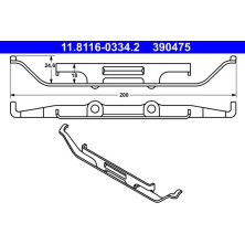 ATE | Feder, Bremssattel | 11.8116-0334.2