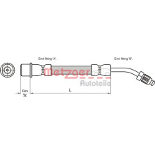 Metzger | Bremsschlauch | 4111108