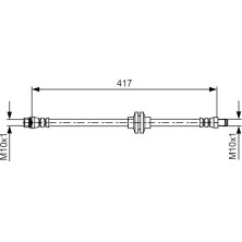 BOSCH | Bremsschlauch | 1 987 481 626