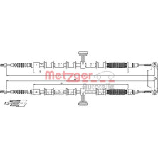 Metzger | Seilzug, Feststellbremse | 11.5945