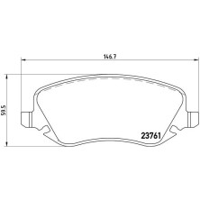 Brembo | Bremsbelagsatz, Scheibenbremse | P 23 088