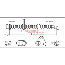 Metzger | Bremsschlauch | 4113500