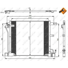NRF | Kondensator, Klimaanlage | 350040