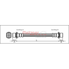 Metzger | Bremsschlauch | 4112178