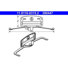 ATE | Feder, Bremssattel | 11.8116-0315.2