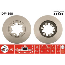 TRW | Bremsscheibe | DF4898