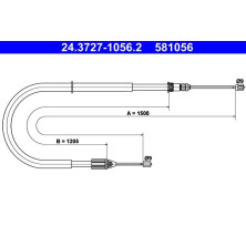 ATE | Seilzug, Feststellbremse | 24.3727-1056.2
