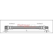 Metzger | Bremsschlauch | 4114667