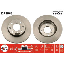 TRW | Bremsscheibe | DF1963