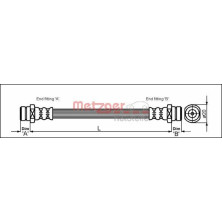 Metzger | Bremsschlauch | 4112257