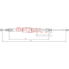 Metzger | Seilzug, Feststellbremse | 10.6688