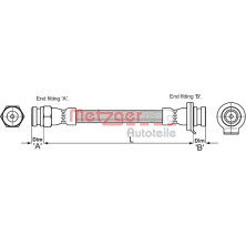 Metzger | Bremsschlauch | 4118509