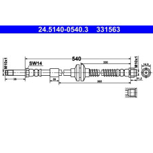 ATE | Bremsschlauch | 24.5140-0540.3