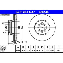 ATE | Bremsscheibe | 24.0126-0144.1