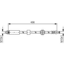 BOSCH | Bremsschlauch | 1 987 481 590