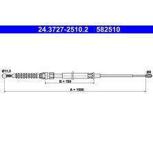 ATE | Seilzug, Feststellbremse | 24.3727-2510.2