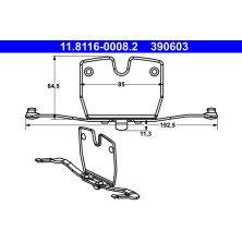 ATE | Feder, Bremssattel | 11.8116-0008.2