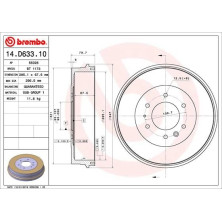 Brembo | Bremstrommel | 14.D633.10