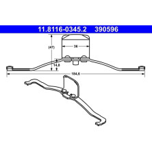 ATE | Feder, Bremssattel | 11.8116-0345.2