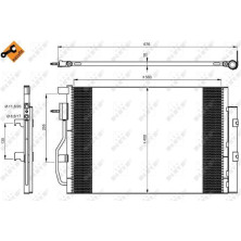 NRF | Kondensator, Klimaanlage | 350044