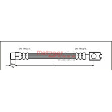 Metzger | Bremsschlauch | 4116226