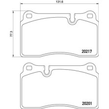 Brembo | Bremsbelagsatz, Scheibenbremse | P 02 002