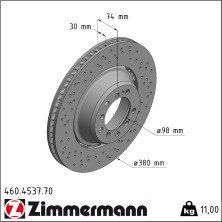 Zimmermann | Bremsscheibe | 460.4537.70