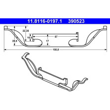 ATE | Feder, Bremssattel | 11.8116-0197.1