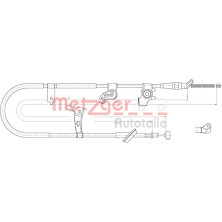 Metzger | Seilzug, Feststellbremse | 17.5061