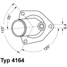 Wahler | Thermostat, Kühlmittel | 4164.92D