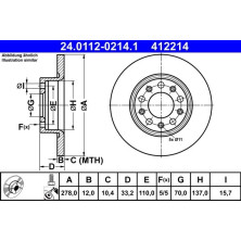 ATE | Bremsscheibe | 24.0112-0214.1