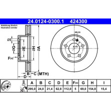 ATE | Bremsscheibe | 24.0124-0300.1