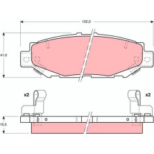 TRW | Bremsbelagsatz, Scheibenbremse | GDB1185