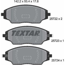 Textar | Bremsbelagsatz, Scheibenbremse | 2572201