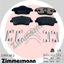 Zimmermann | Bremsbelagsatz, Scheibenbremse | 22997.185.2