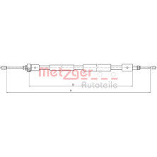 Metzger | Seilzug, Feststellbremse | 10.4655