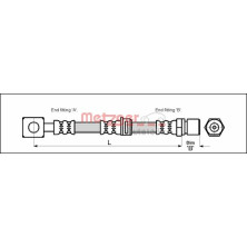 Metzger | Bremsschlauch | 4112814