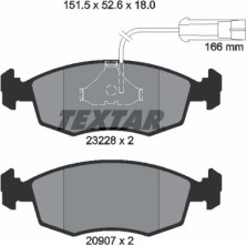 Textar | Bremsbelagsatz, Scheibenbremse | 2322702