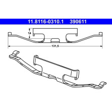 ATE | Feder, Bremssattel | 11.8116-0310.1