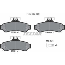 Textar | Bremsbelagsatz, Scheibenbremse | 2559901