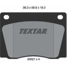 Textar | Bremsbelagsatz, Scheibenbremse | 2002701