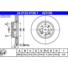 ATE | Bremsscheibe | 24.0123-0106.1