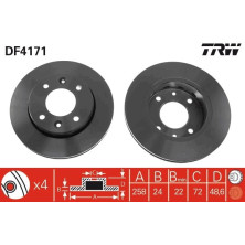 TRW | Bremsscheibe | DF4171