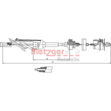 Metzger | Seilzug, Kupplungsbetätigung | 11.2254