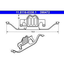 ATE | Feder, Bremssattel | 11.8116-0330.1