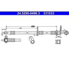 ATE | Bremsschlauch | 24.5295-0496.3