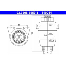 ATE | Ausgleichsbehälter, Bremsflüssigkeit | 03.3508-5959.3